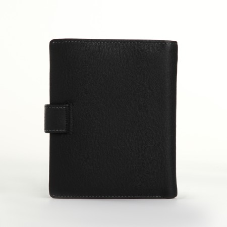 Male purse on the button, department for auto documents, black color-1