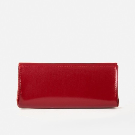 Women's wallet, 3 departments on the button, the color is red-1