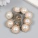 Buttons plastic for creativity on the leg "Pearl in the frame" set of 10 pcs 2.1x2.1 cm