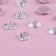 Rhinestones are sewing "circle", from organic glass, d = 8 mm, 50 pcs, white color