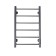 The electric heated towel rail "Sanprise" Aurora P6, 400x700 mm, universal, chrome