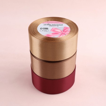 Set of satin tapes "Evening", 3 pcs, size 1 tape: 40 mm × 23 ± 1 m-2