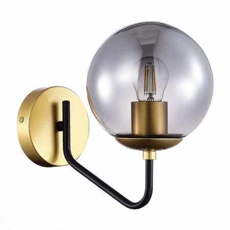 Wall lamp EVOLUCE. Sle1097-301-01. Scorze. 1x60 watts, E27, 15x26 cm, matte gold color-3