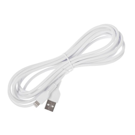 Hoco X20 cable, Lightning - USB, 2 A, 3 m, PVC braid, white-2