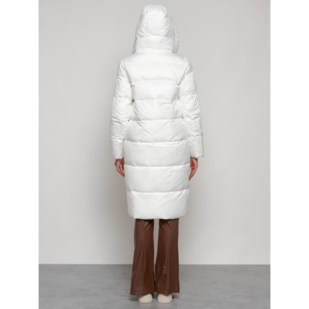 Coat insulated winter female, size 48, white color-7