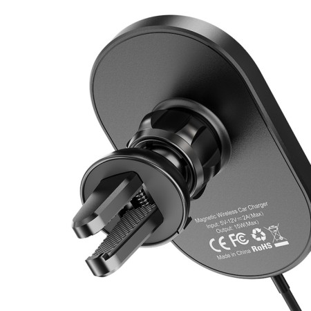 Holder for a smartphone in the Hoco CA90 Auto, with wireless charging, support for Magsafe, 15 watts-5