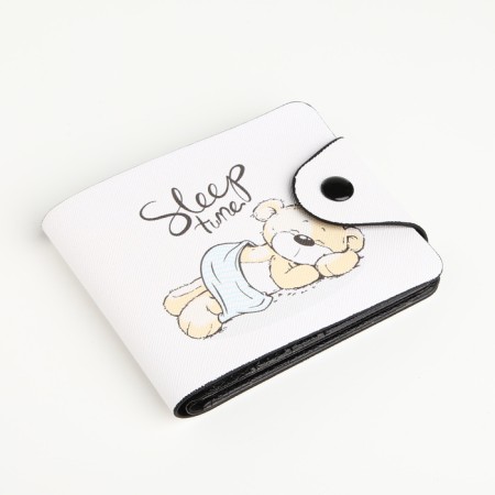 Wallet on the button, beige color-2