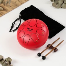 Musical instrument glucophone, red, 8 petals, 15 x 9 cm
