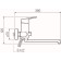 Bath mixer RMS SL132-006E, single-leaf, swivel spout, with shower set, chrome 431890