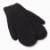 Women's mittens with fur inside, color black, size 7-8