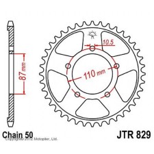 The rear driven star JTR829 for a steel motorcycle, chain 530, 48 teeth