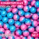 Confectionery sprinkling "duokhrom", blue, fuchsia, 50 g