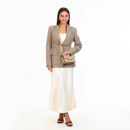 Women's bag with lightning, beige color-10