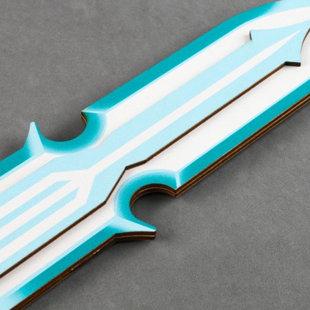 Model made of wood "sword", blue-2