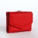 Women's wallet on the button, red color