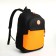 School backpack, 2 lightning departments, 3 pockets, black/orange color