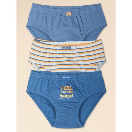 Panties for boys, height 104 cm, jeans, blue, 3 pcs