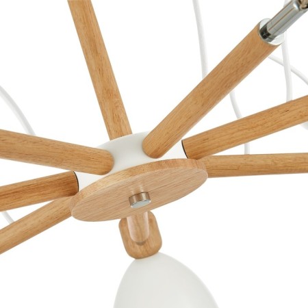 Ceiling EVOLUCE lamp. Sle103802-07. Balcamo. 7x60 watts, E27, 75x75x45 cm, color light wood, white-8