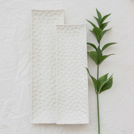 Ceramic serving "airiness", 30.5 × 9.5 cm, white color-3