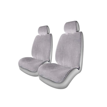 Alpaca capes, artificial fur, set 2 pcs, light gray-2
