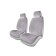 Alpaca capes, artificial fur, set 2 pcs, light gray