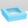 The box is folding, cover is, turquoise, with a window of 20 x 20 x 6 cm