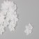 Beads for creativity plastic "Six -line white matte flower" set 40 pcs 2.1x2.1 cm
