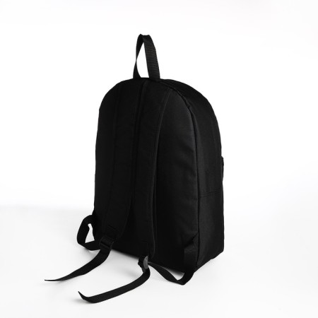 School backpack of textiles with lightning, external pocket, black color-3