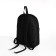 School backpack of textiles with lightning, external pocket, black color