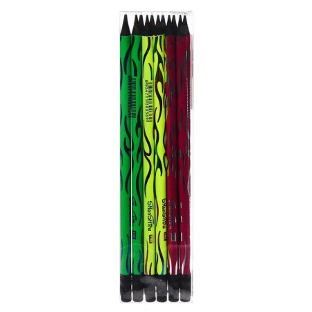 Pencil of the Black -Graph "Waves", the hardness of HB, with an eraser, sharpened, mix-5