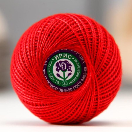 Knitting threads "Iris" 150m/25g 100% Mercerized cotton color 0906