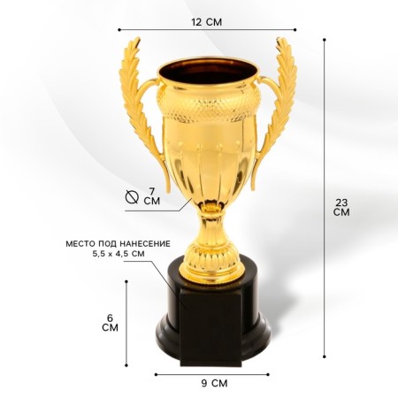 Cup 179a, award figure, gold, plastic stand, 23 × 12 × 9 cm.-1