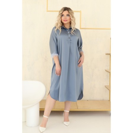 Women's dress, size 60, gray color-9