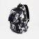 Young backpack from textiles with a zipper, 4 pockets, black/white color