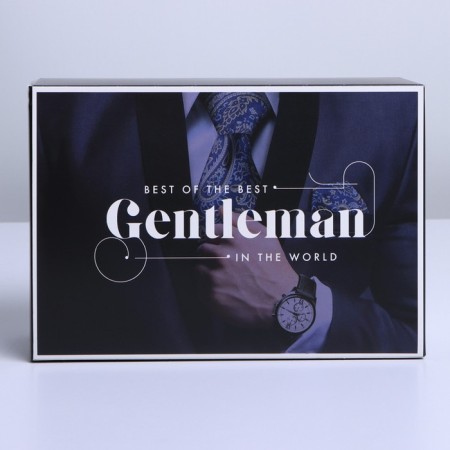 Gift folding box, packaging, "gentleman", 16 x 23 x 7.5 cm-1