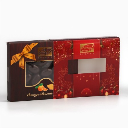 Chocolate dragee "Biscuit in Chocolate" with an orange taste, 100 g-1