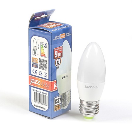 LED LED JAZZWAY, C37, E27, 9 W, 820 LM, 3000 K, PLED-SP