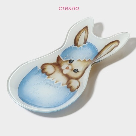 Glass Serving shares "Easter rabbit", 21 × 13.5 × 1.8 cm-1