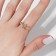 Ring "Branches" trend, color gold, dimensionless
