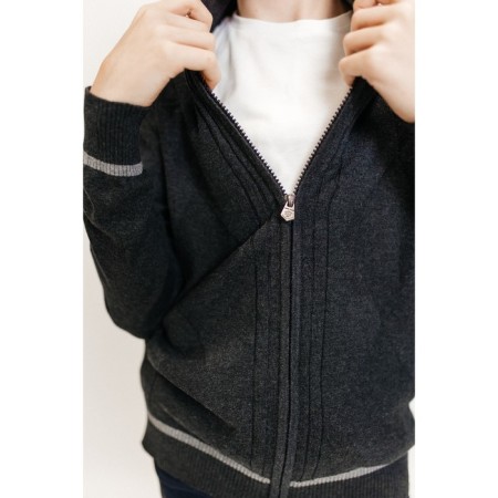 Jumper for boys, height 164-170 cm, dark gray color-5