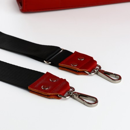 Female bag Textura, tout, average size, red color-7
