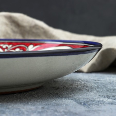 Largan Rishtan ceramics "Flowers", 32 cm, red-3