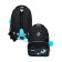 School backpack, 40 x 27 x 20 cm, Grizzly, ergonomic back, laptop department, black