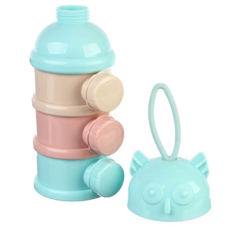 Container for storage of baby food "Owl", color mix