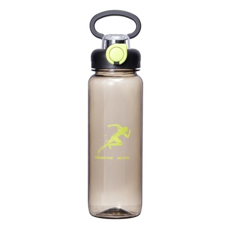 Water bottle, 800 ml, "movement - life", with a drinker, black-1
