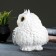 Piggy bank "Low owl" White, 16x18cm