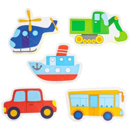 Soft puzzle for babies "Transport", 5 puzzles, crumb I-8