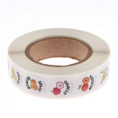 Stickers in the roll "Fruits" diameter 1.5 cm, 1000 pcs.-1