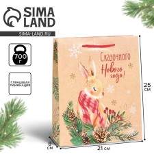 Пакет ламинированный вертикальный «Сказочного Нового года», ML 21 х 25 х 8 см , Новый год