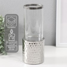 Ceramics candlestick, glass for 1 candle 
